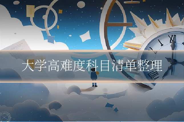 大学高难度科目清单整理