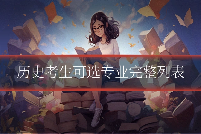 历史考生可选专业完整列表