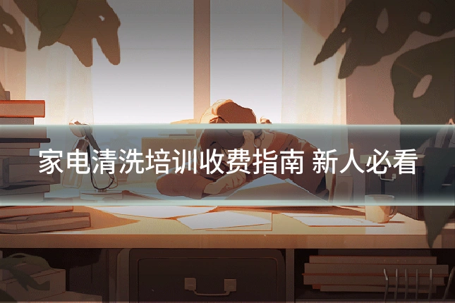 家电清洗培训收费指南 新人必看