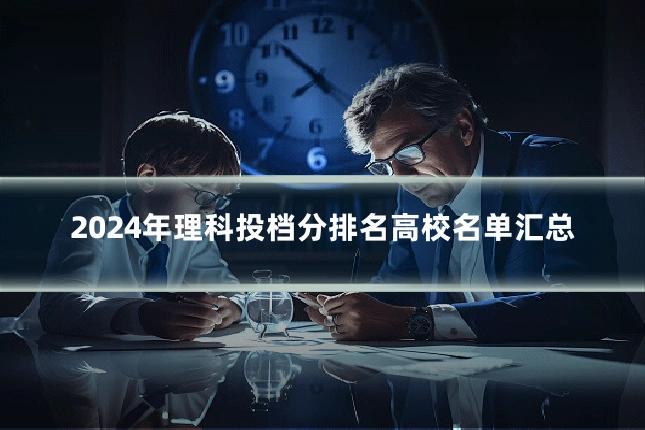 2024年理科投档分排名高校名单汇总