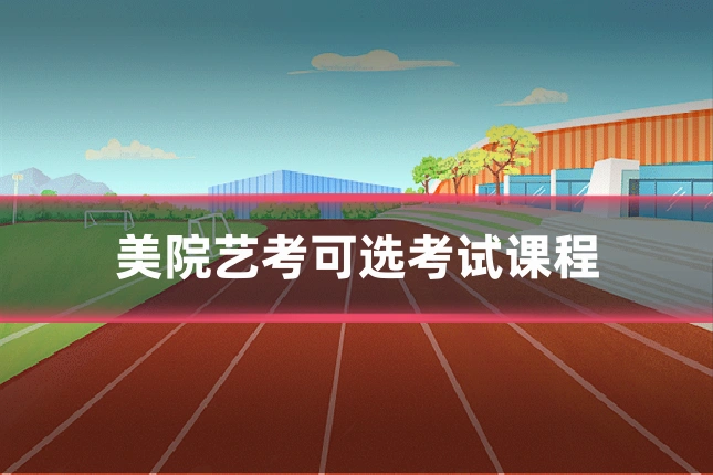 美院艺考可选考试课程