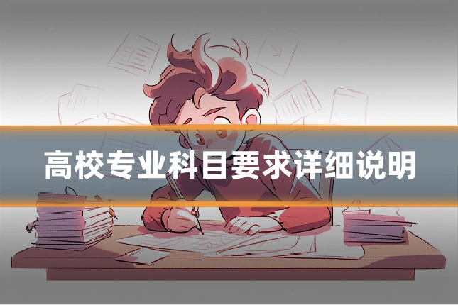 高校专业科目要求详细说明