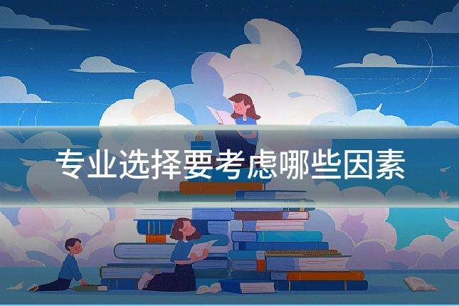 专业选择要考虑哪些因素