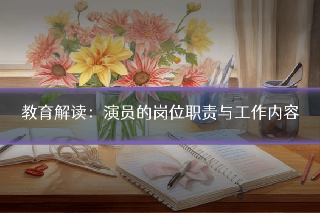 教育解读：演员的岗位职责与工作内容