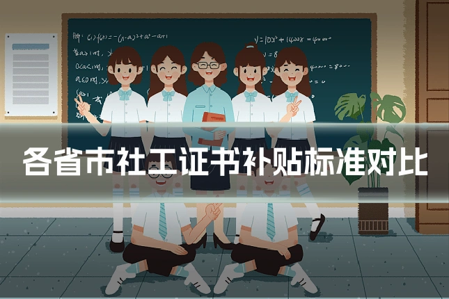 各省市社工证书补贴标准对比