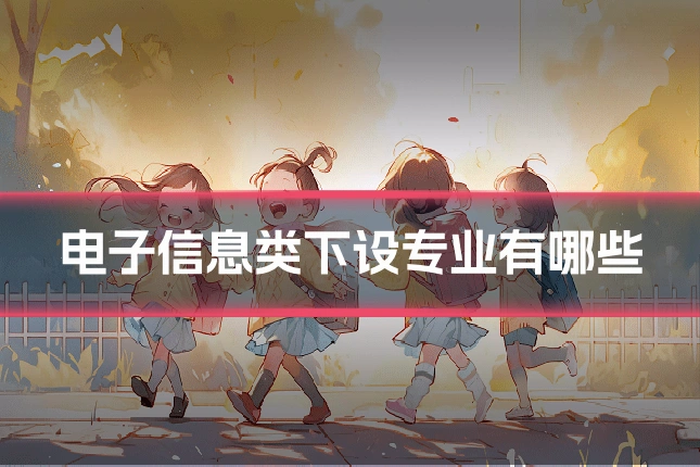 电子信息类下设专业有哪些