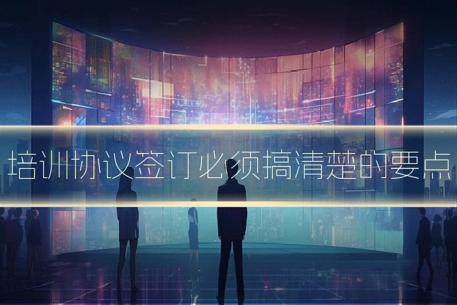 培训协议签订必须搞清楚的要点