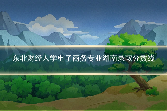 东北财经大学电子商务专业湖南录取分数线