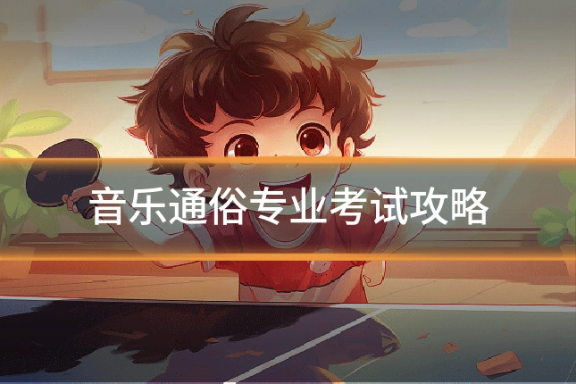 音乐通俗专业考试攻略