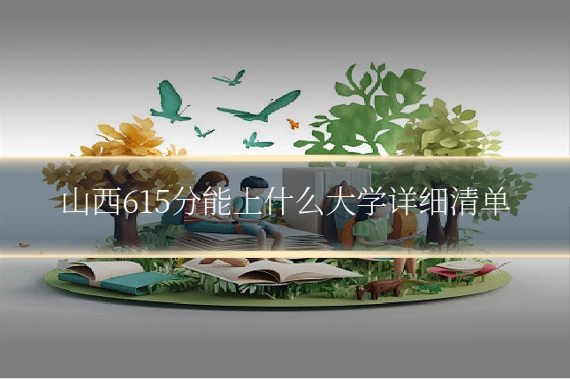 山西615分能上什么大学详细清单