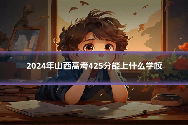 2024年山西高考425分能上什么学校