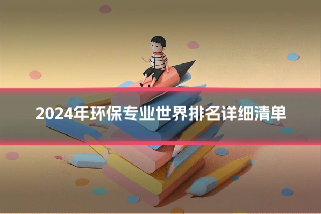 2024年环保专业世界排名详细清单