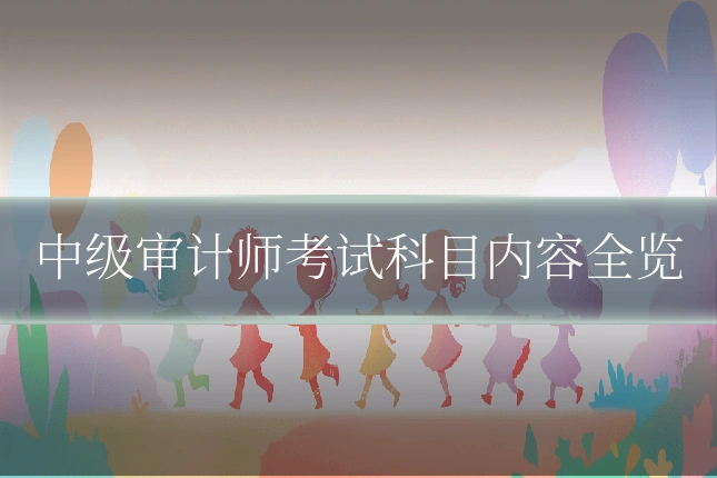 中级审计师考试科目内容全览