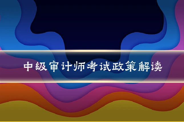 中级审计师考试政策解读