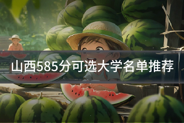 山西585分可选大学名单推荐