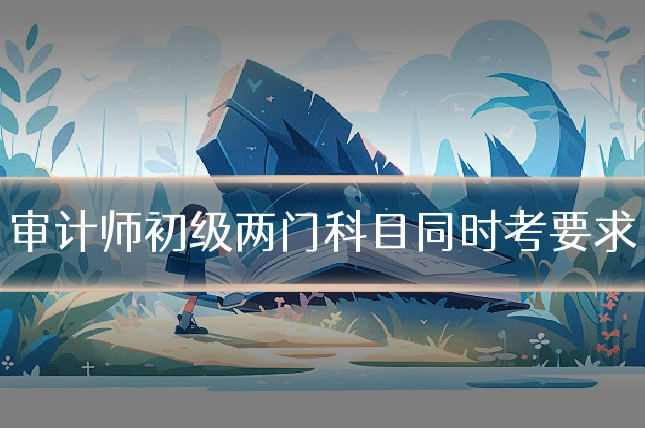 审计师初级两门科目同时考要求
