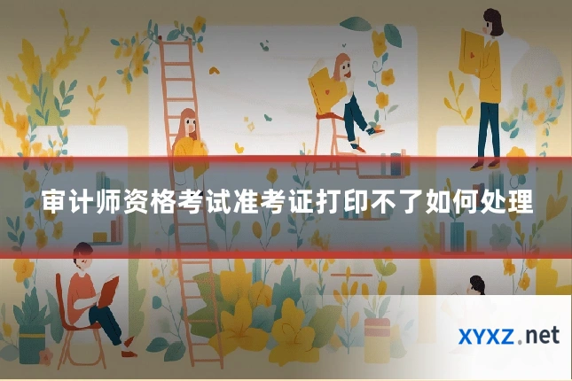 审计师资格考试准考证打印不了如何处理