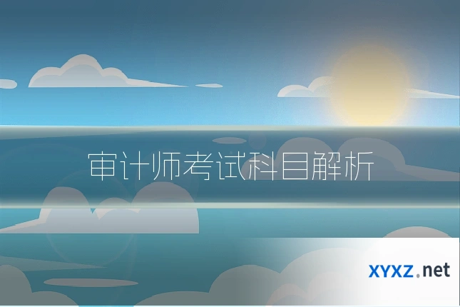 审计师考试科目解析