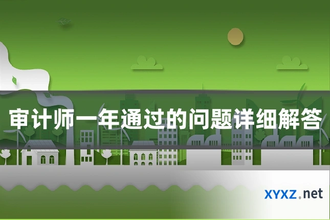 审计师一年通过的问题详细解答