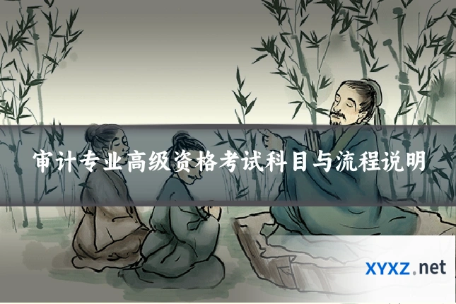 审计专业高级资格考试科目与流程说明