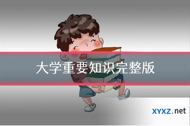 大学重要知识完整版