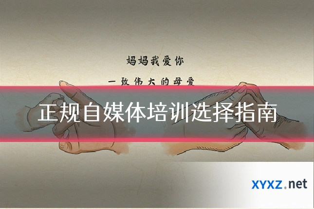 正规自媒体培训选择指南