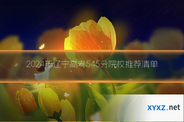 2024年辽宁高考545分院校推荐清单