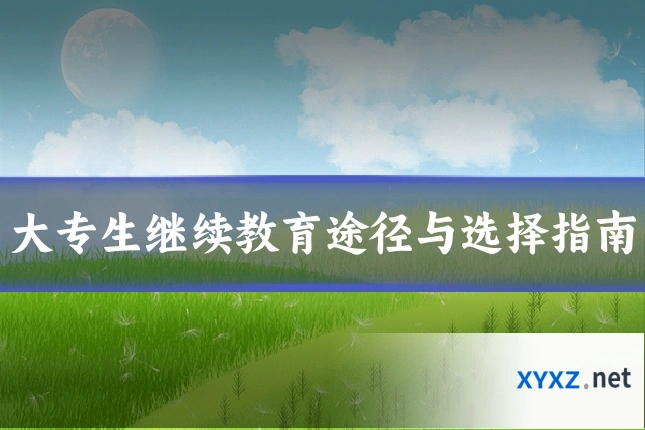 大专生继续教育途径与选择指南